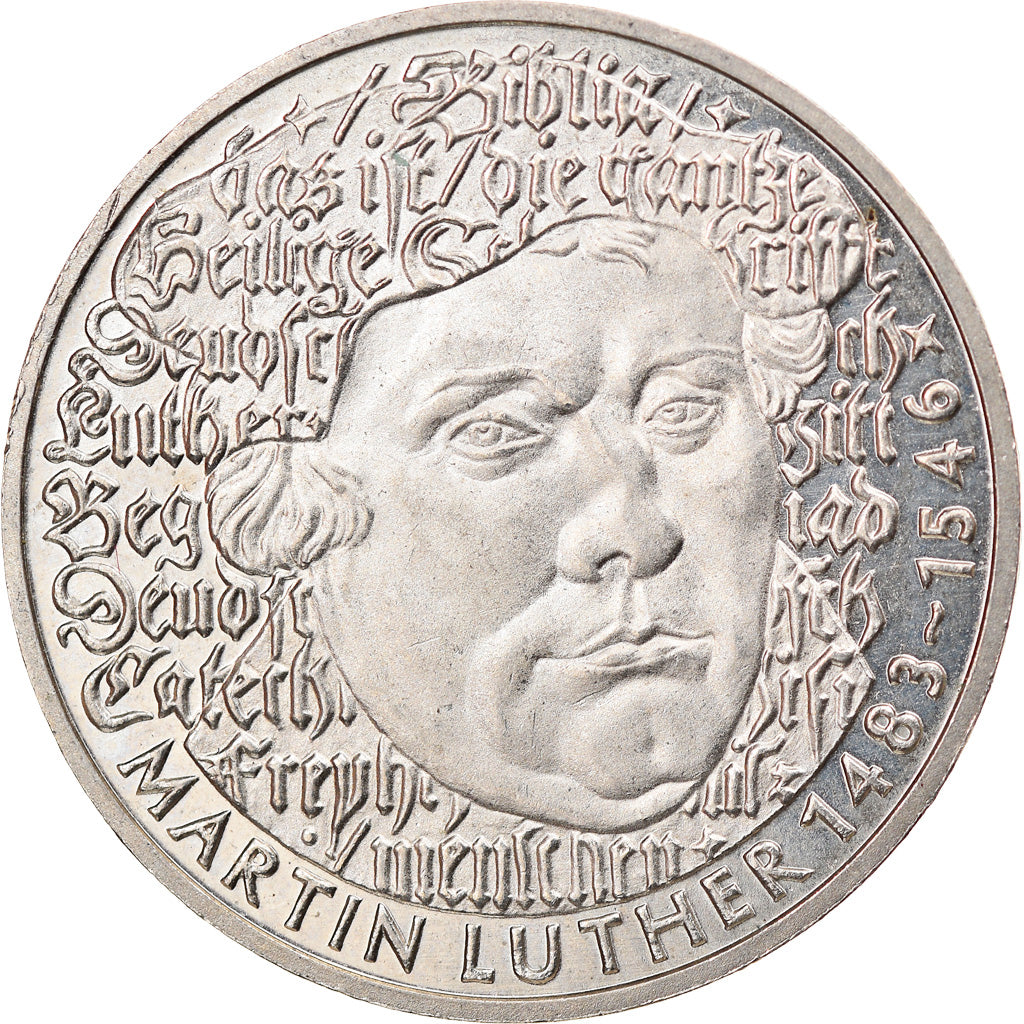 Coin, GERMANY - FEDERAL REPUBLIC, 5 Mark, 1983, Karlsruhe, Germany, AU(55-58)