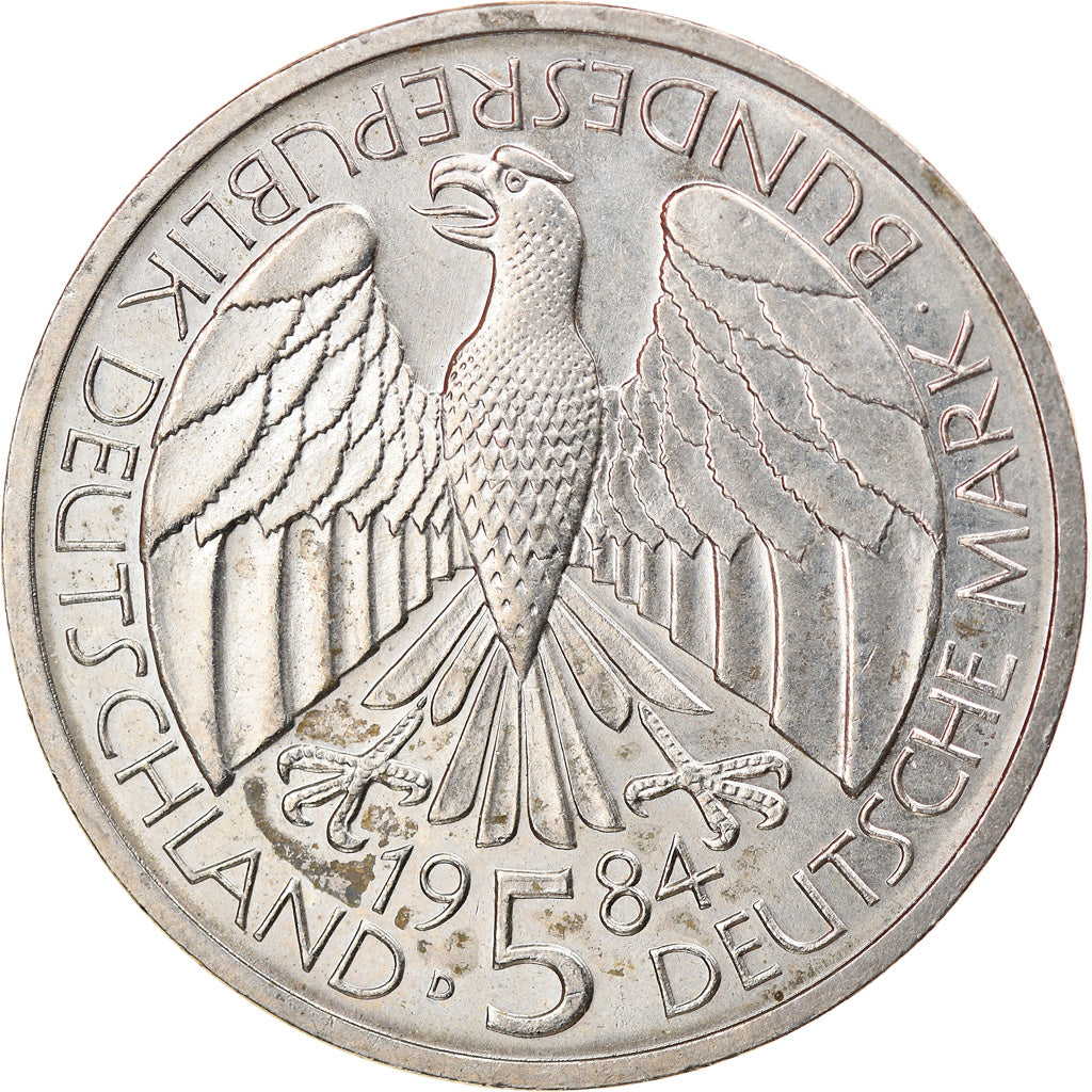 Coin, GERMANY - FEDERAL REPUBLIC, 5 Mark, 1984, Munich, Germany, EF(40-45)