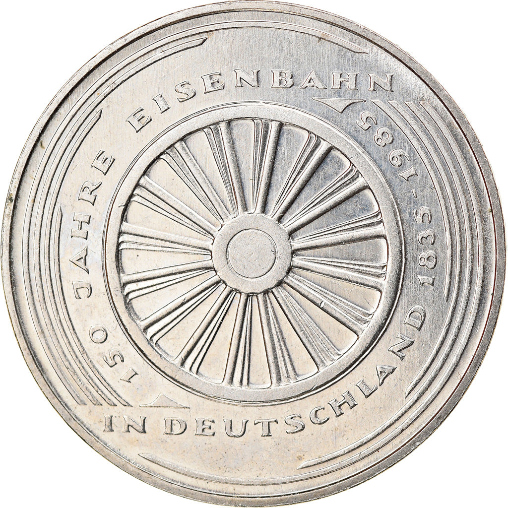 Coin, GERMANY - FEDERAL REPUBLIC, 5 Mark, 1985, Karlsruhe, Germany, EF(40-45)