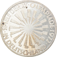 Coin, GERMANY - FEDERAL REPUBLIC, 10 Mark, 1972, Stuttgart, AU(50-53), Silver