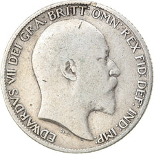 Coin, Great Britain, Edward VII, 6 Pence, 1909, VF(30-35), Silver, KM:799