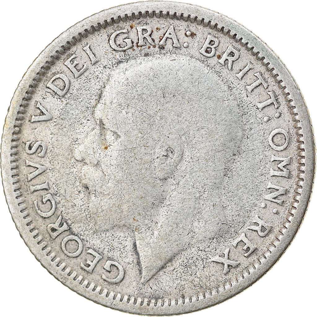Coin, Great Britain, George V, 6 Pence, 1927, VF(30-35), Silver, KM:828