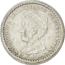 NETHERLANDS, 10 Cents, 1917, KM #145, AU(50-53), Silver, 15, 1.39