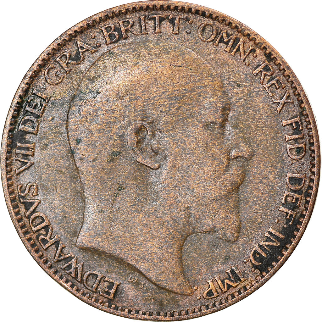 Munten, Groot Bretagne, Edward VII, Farthing, 1909, FR+, Bronze, KM:792