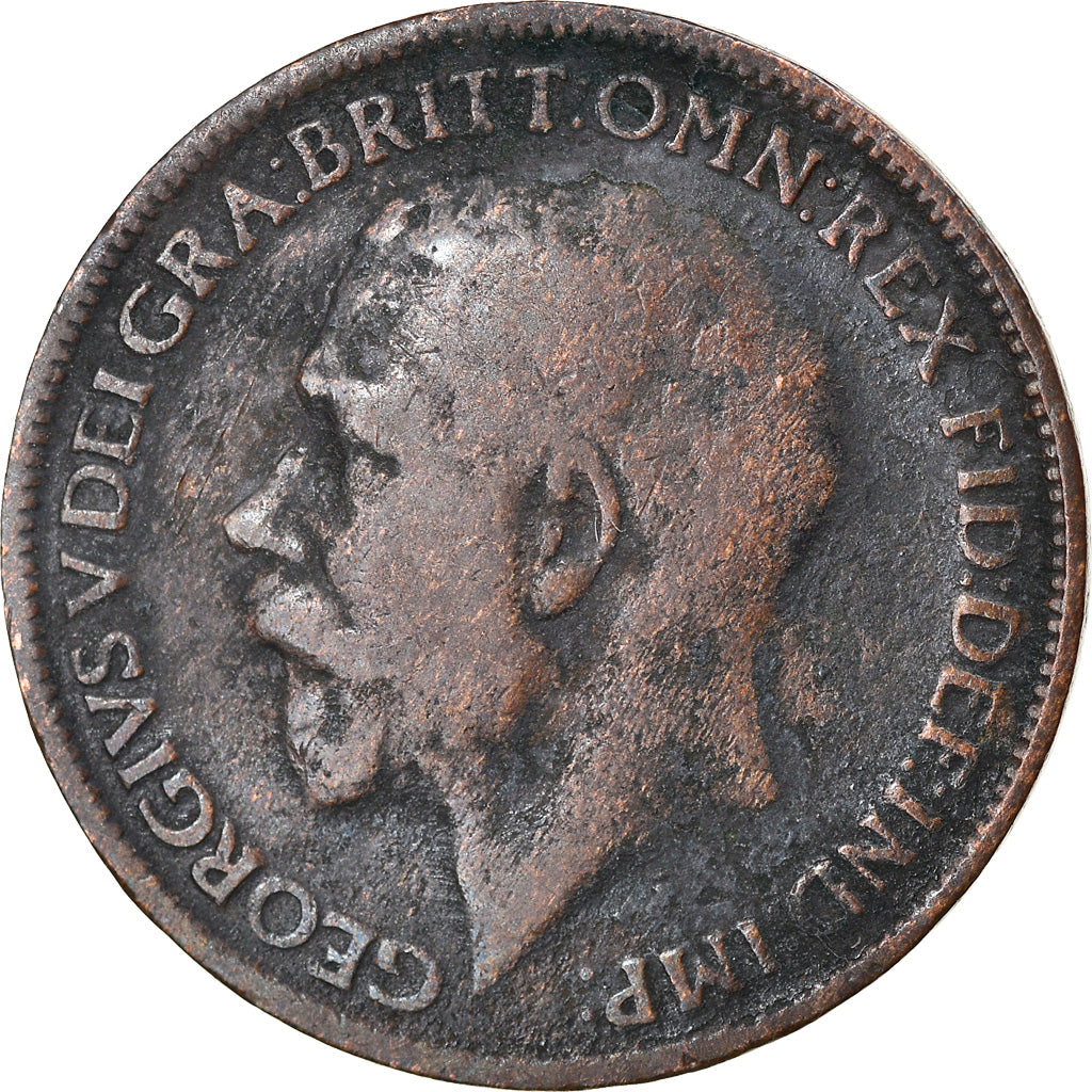 Monnaie, Grande-Bretagne, George V, Farthing, 1916, TB, Bronze, KM:808.1