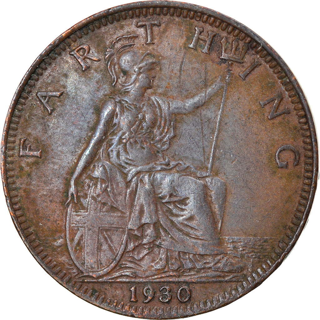Munten, Groot Bretagne, George V, Farthing, 1930, FR+, Bronze, KM:825