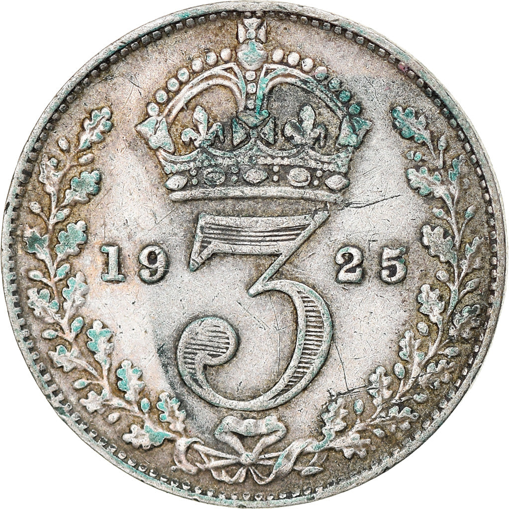 Coin, Great Britain, George V, 3 Pence, 1925, VF(30-35), Silver, KM:813a