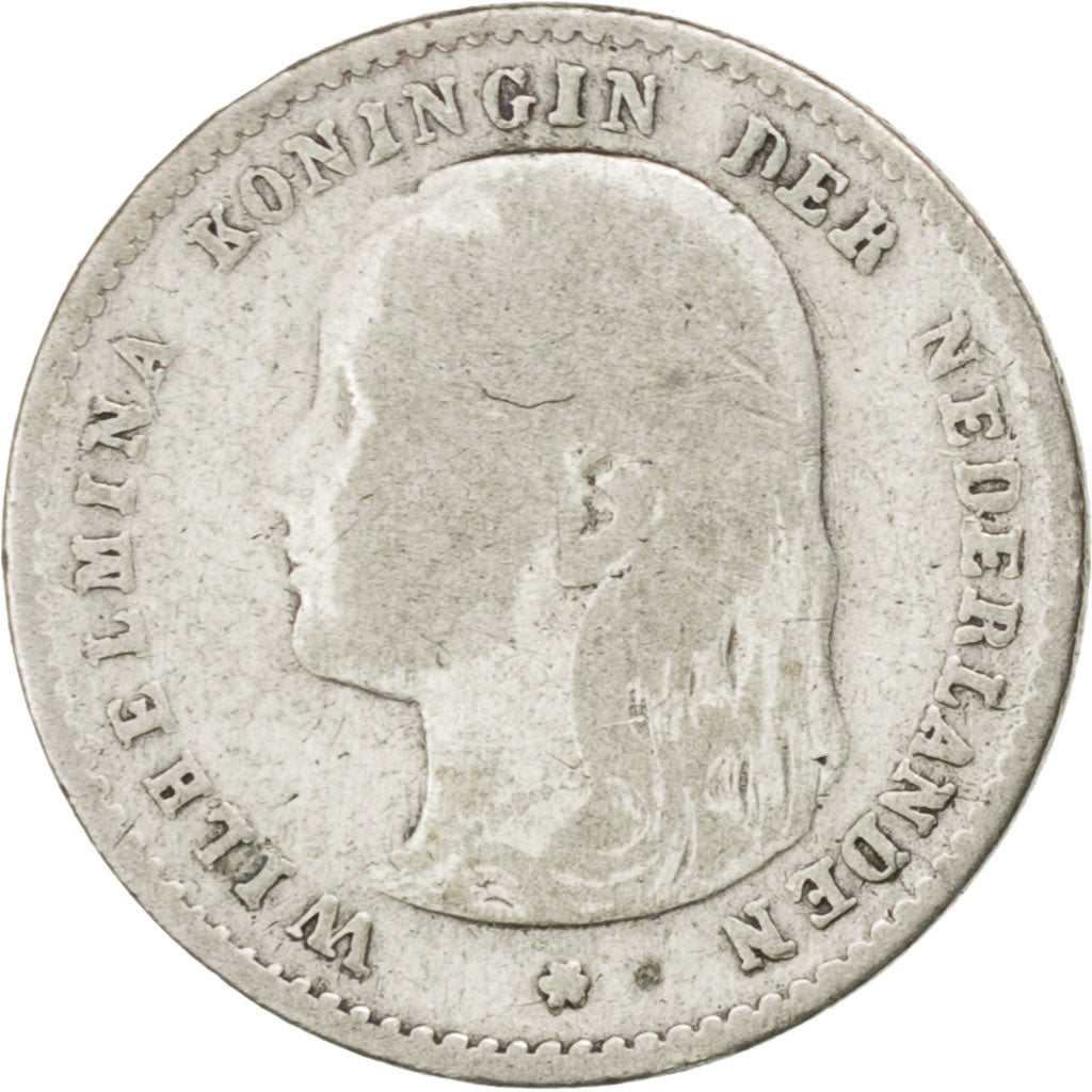 NETHERLANDS, 10 Cents, 1897, KM #116, EF(40-45), Silver, 15.2, 1.33