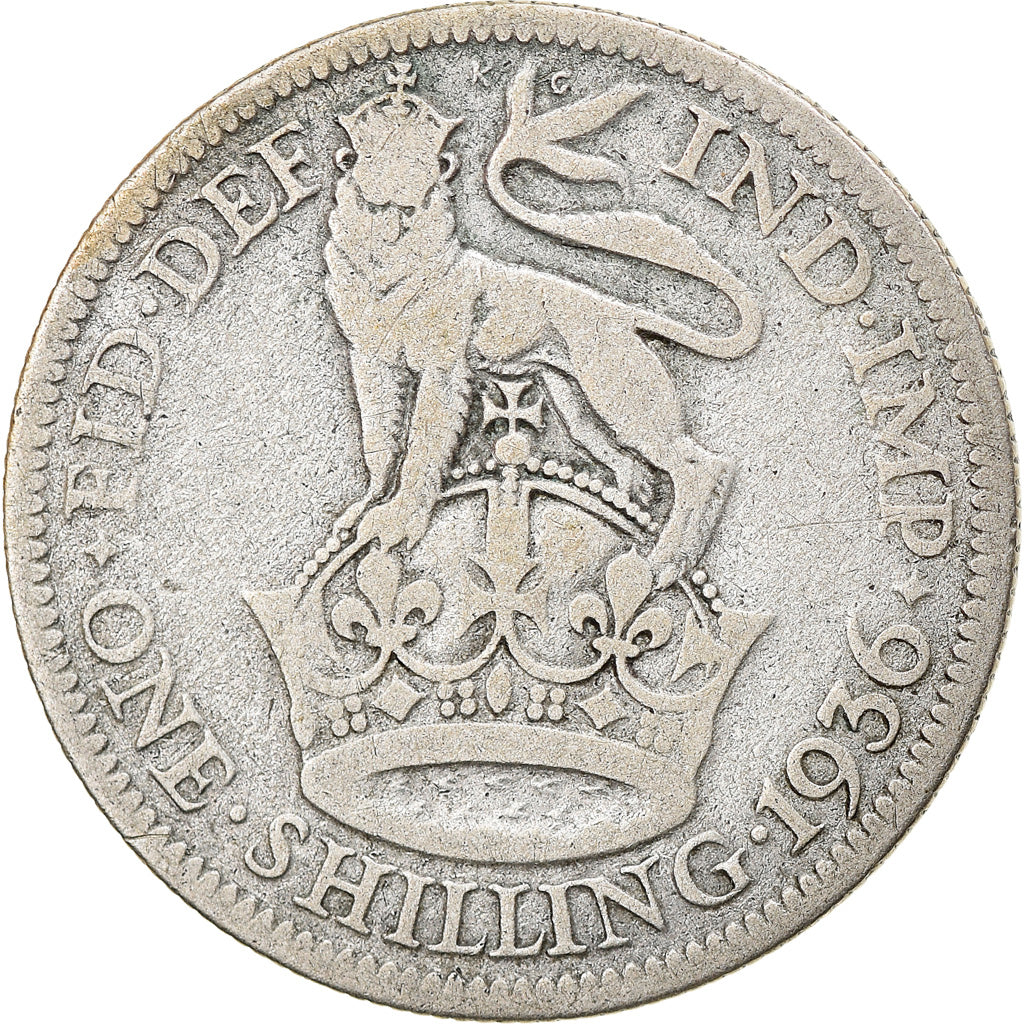 Coin, Great Britain, George V, Shilling, 1936, VF(20-25), Silver, KM:833