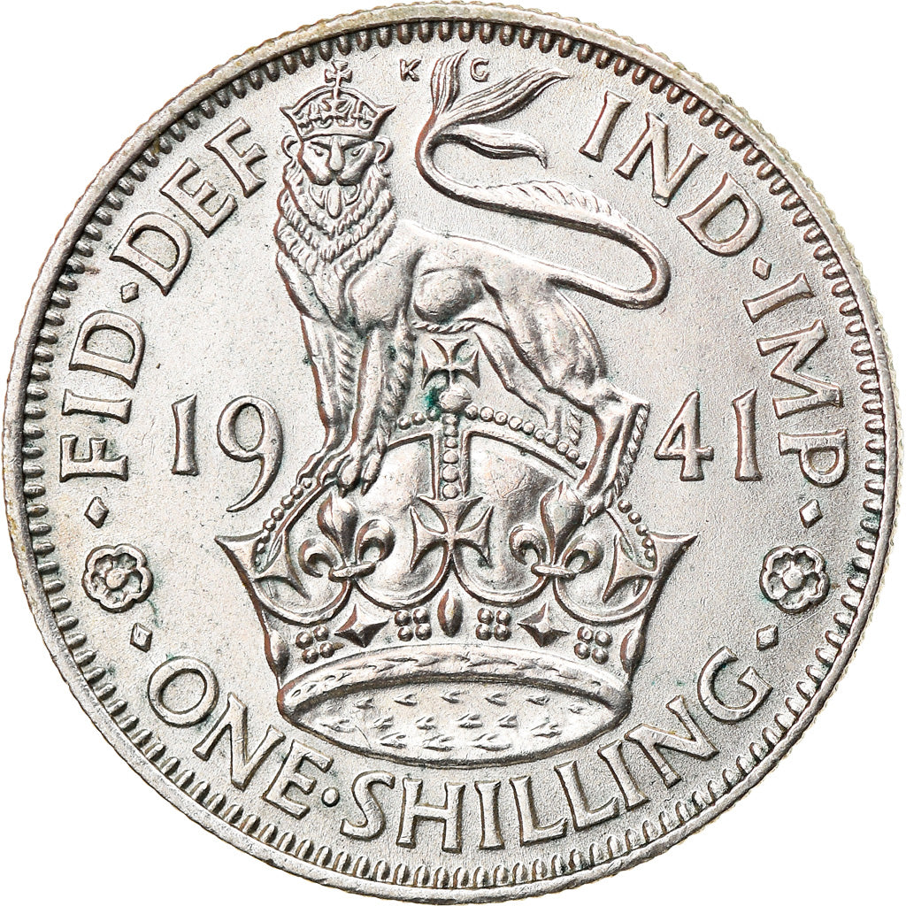Coin, Great Britain, George VI, Shilling, 1941, EF(40-45), Silver, KM:853