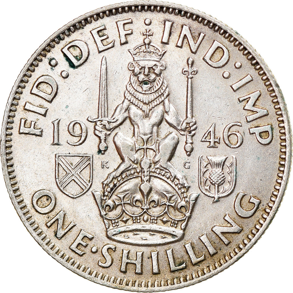 Coin, Great Britain, George VI, Shilling, 1946, EF(40-45), Silver, KM:854