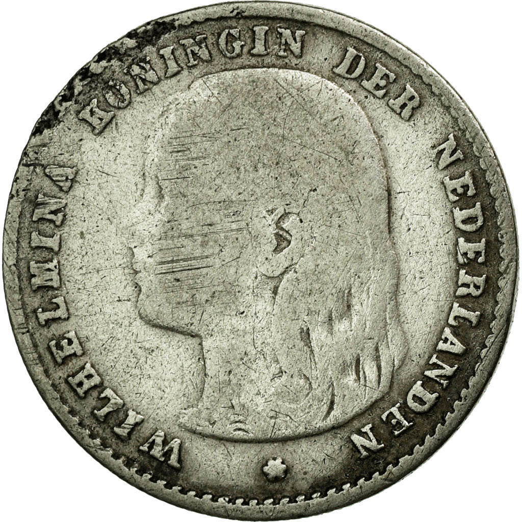 Coin, Netherlands, Wilhelmina I, 10 Cents, 1897, VF(30-35), Silver, KM:116