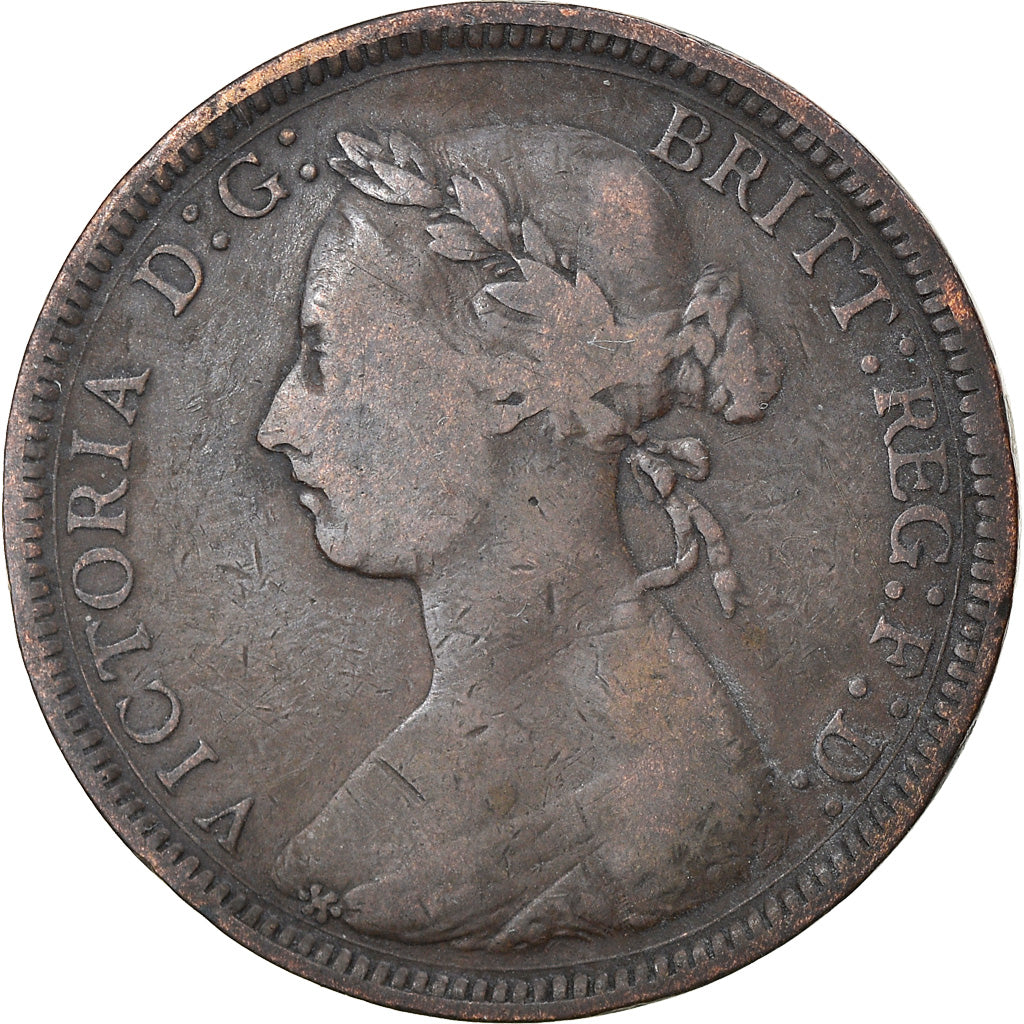 Monnaie, Grande-Bretagne, Victoria, 1/2 Penny, 1887, TB+, Bronze, KM:754