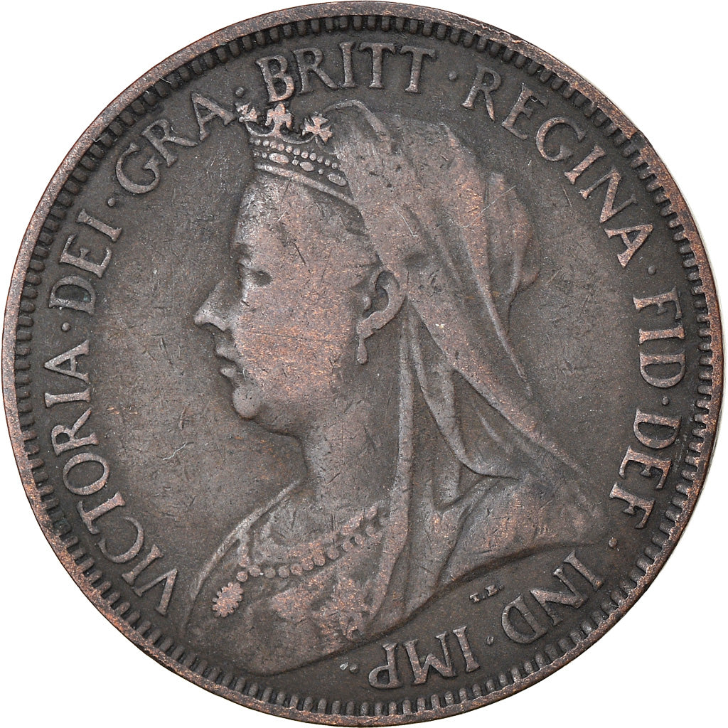 Moneta, Gran Bretagna, Victoria, 1/2 Penny, 1897, MB+, Bronzo, KM:789