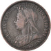 Moneta, Gran Bretagna, Victoria, 1/2 Penny, 1897, MB+, Bronzo, KM:789