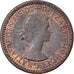 Coin, Great Britain, Elizabeth II, Farthing, 1954, VF(30-35), Bronze, KM:895