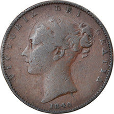 Coin, Great Britain, Victoria, Farthing, 1846, VF(20-25), Copper, KM:725