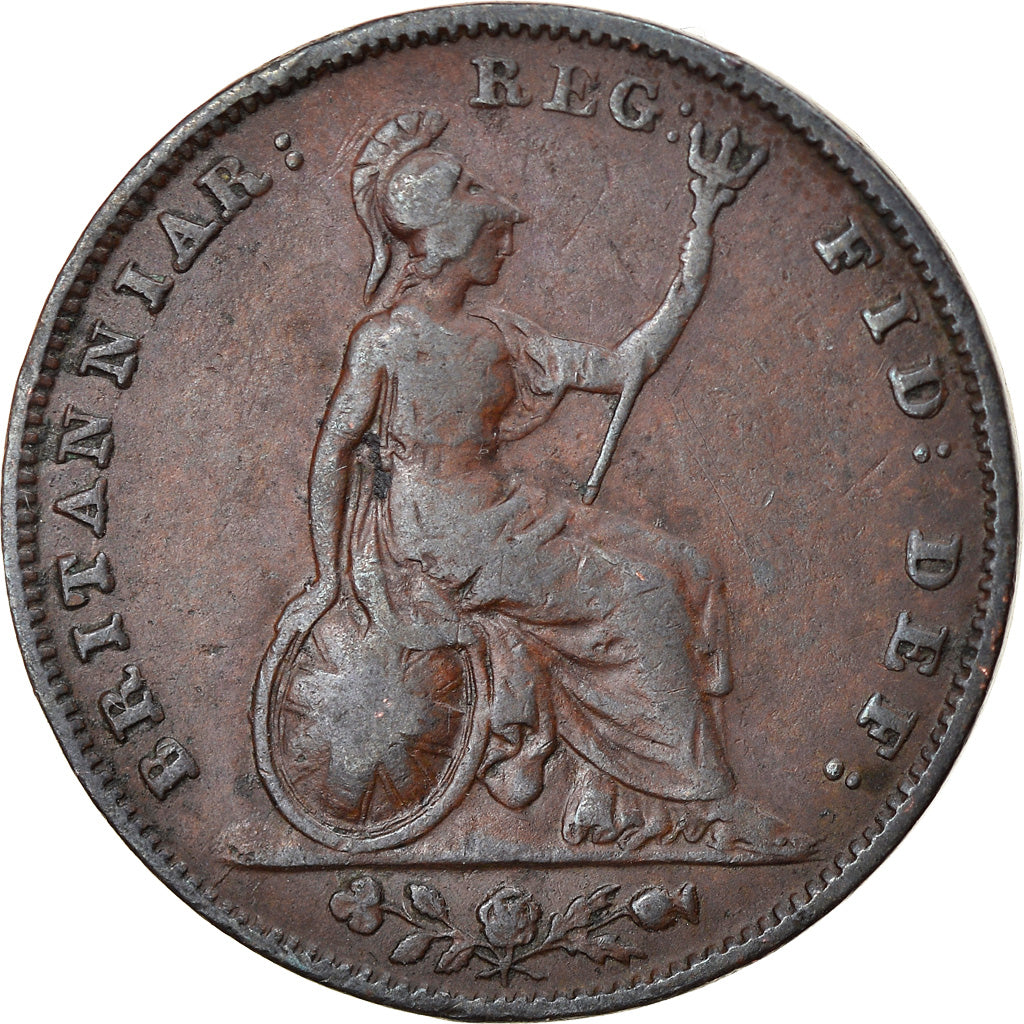 Coin, Great Britain, Victoria, Farthing, 1846, VF(20-25), Copper, KM:725