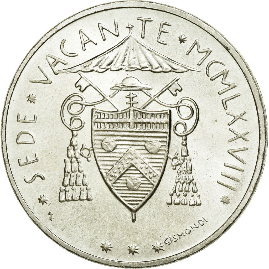 Monnaie, Cité du Vatican, Sede Vacante, 500 Lire, 1978, SPL, Argent, KM:140