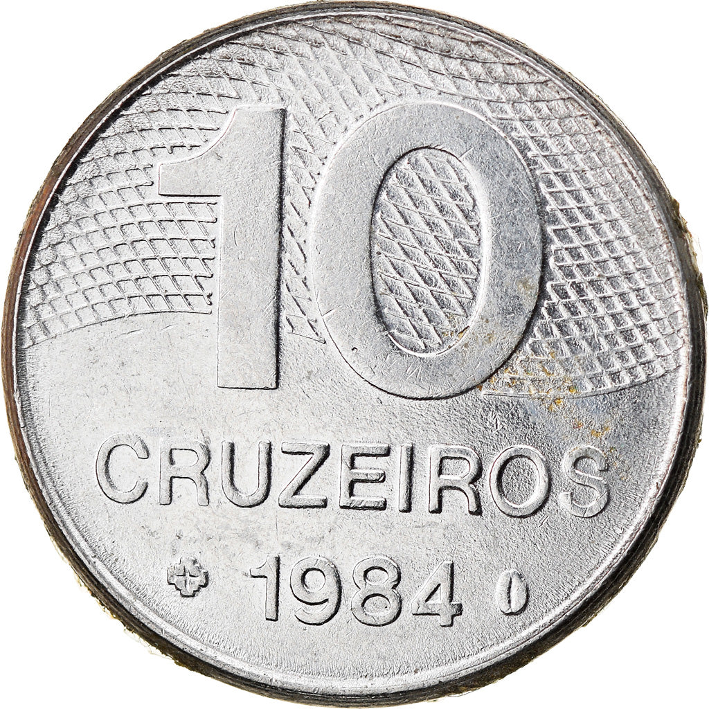 Monnaie, Brésil, 10 Cruzeiros, 1984, TB, Stainless Steel, KM:592.1