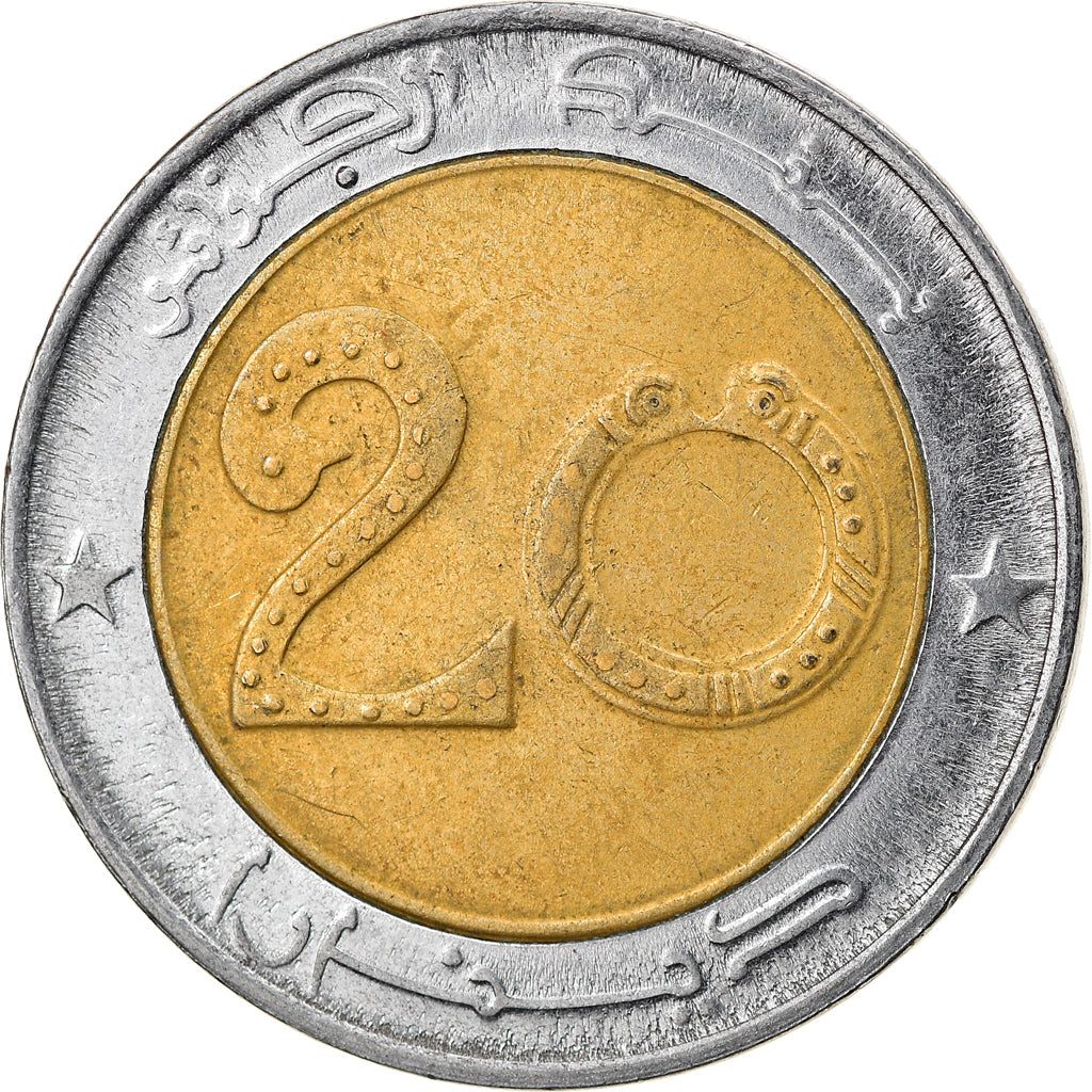 Coin, Algeria, 20 Dinars, 1996, Algiers, EF(40-45), Bi-Metallic, KM:125