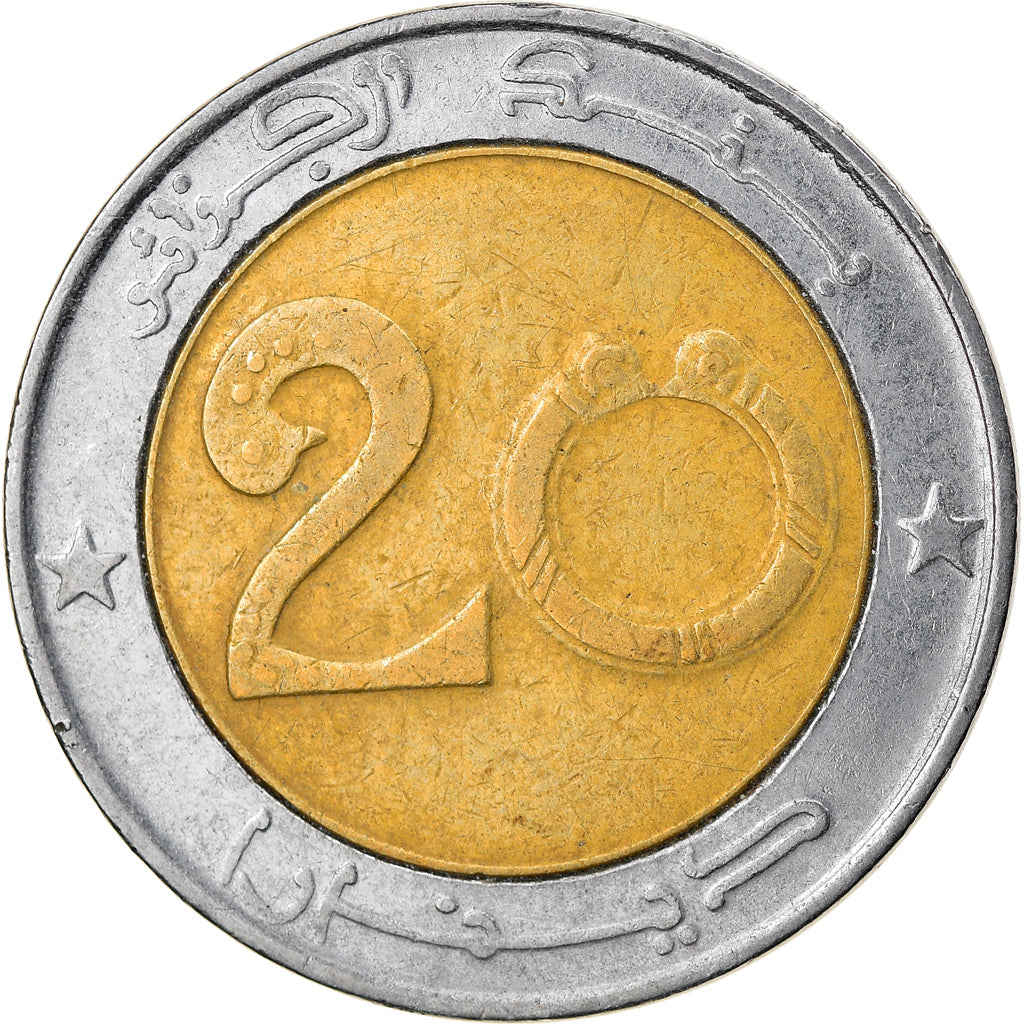 Coin, Algeria, 20 Dinars, 2000, Algiers, EF(40-45), Bi-Metallic, KM:125
