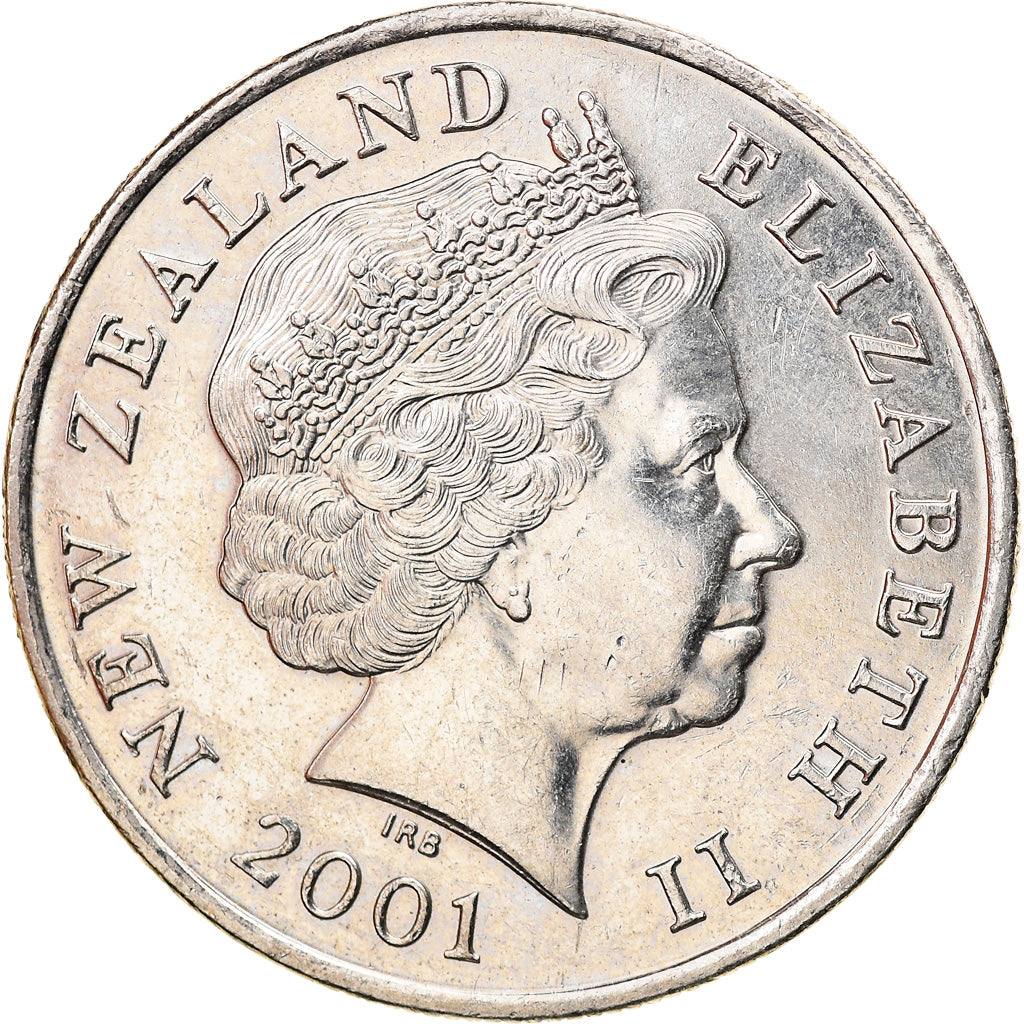 Munten, Nieuw Zeeland, Elizabeth II, 50 Cents, 2001, ZF, Copper-nickel, KM:119