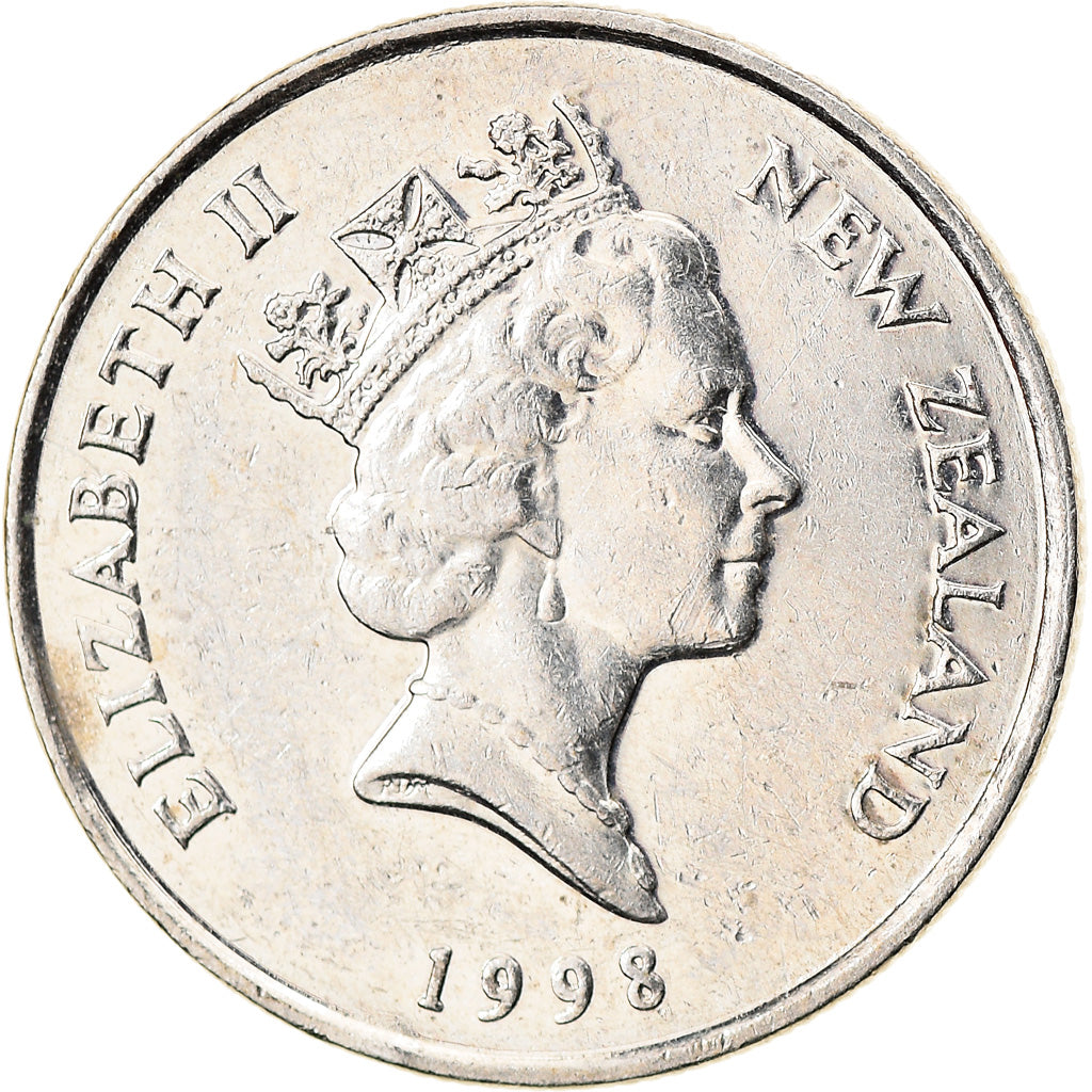 Moeda, Nova Zelândia, Elizabeth II, 5 Cents, 1998, EF(40-45), Cobre-níquel