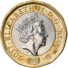 Moneta, Gran Bretagna, Pound, 2017, MB+, Bi-metallico