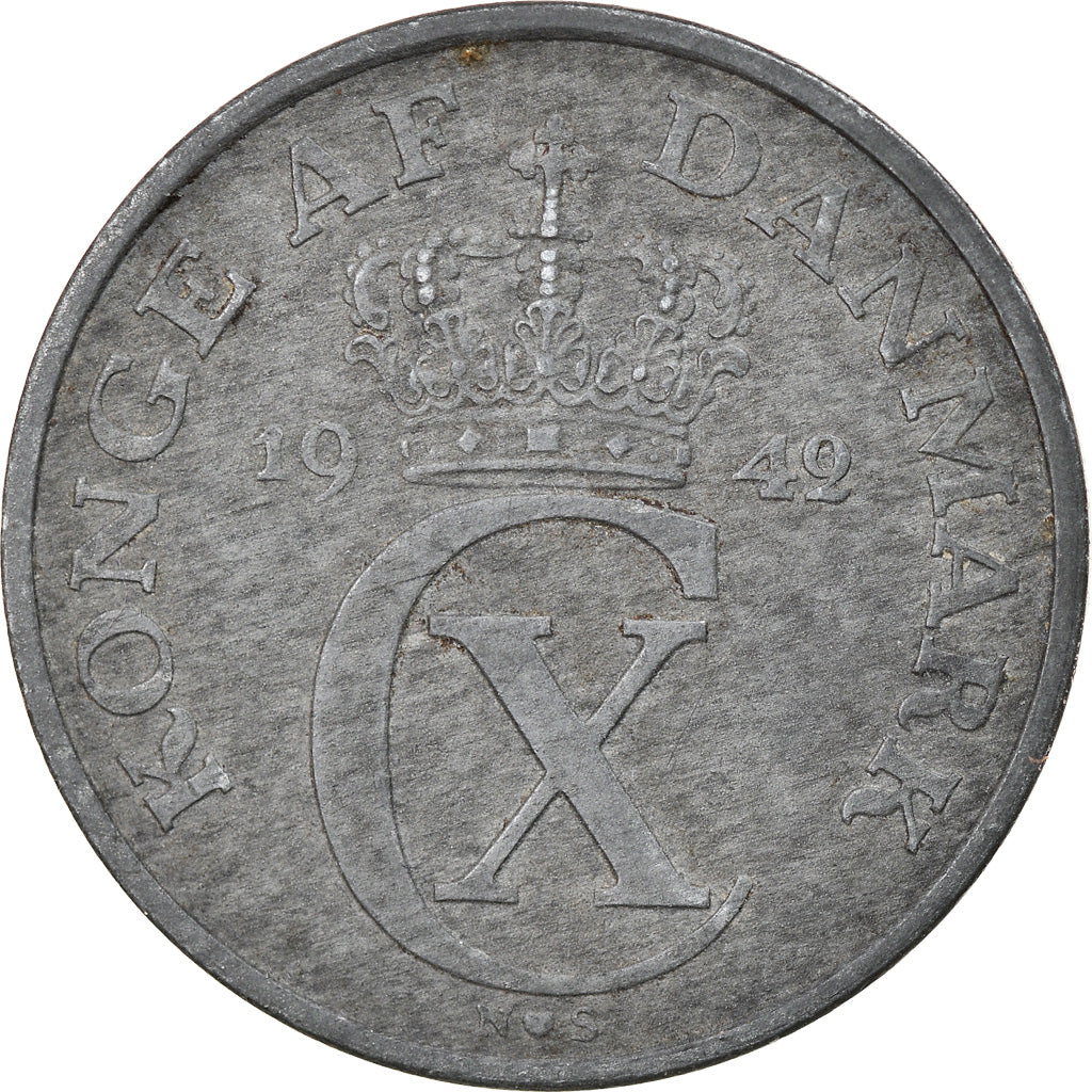 Coin, Denmark, Christian X, 5 Öre, 1942, Copenhagen, VF(30-35), Zinc, KM:834a