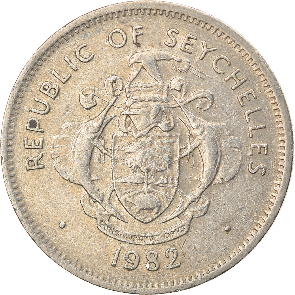 Moneda, Seychelles, Rupee, 1982, British Royal Mint, MBC, Cobre - níquel