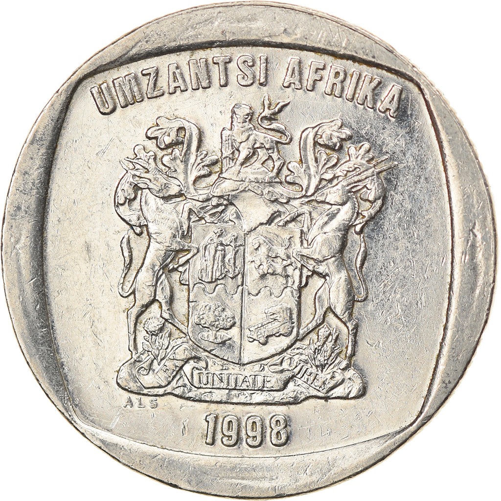 Monnaie, Afrique du Sud, 2 Rand, 1998, TTB, Nickel Plated Copper, KM:165
