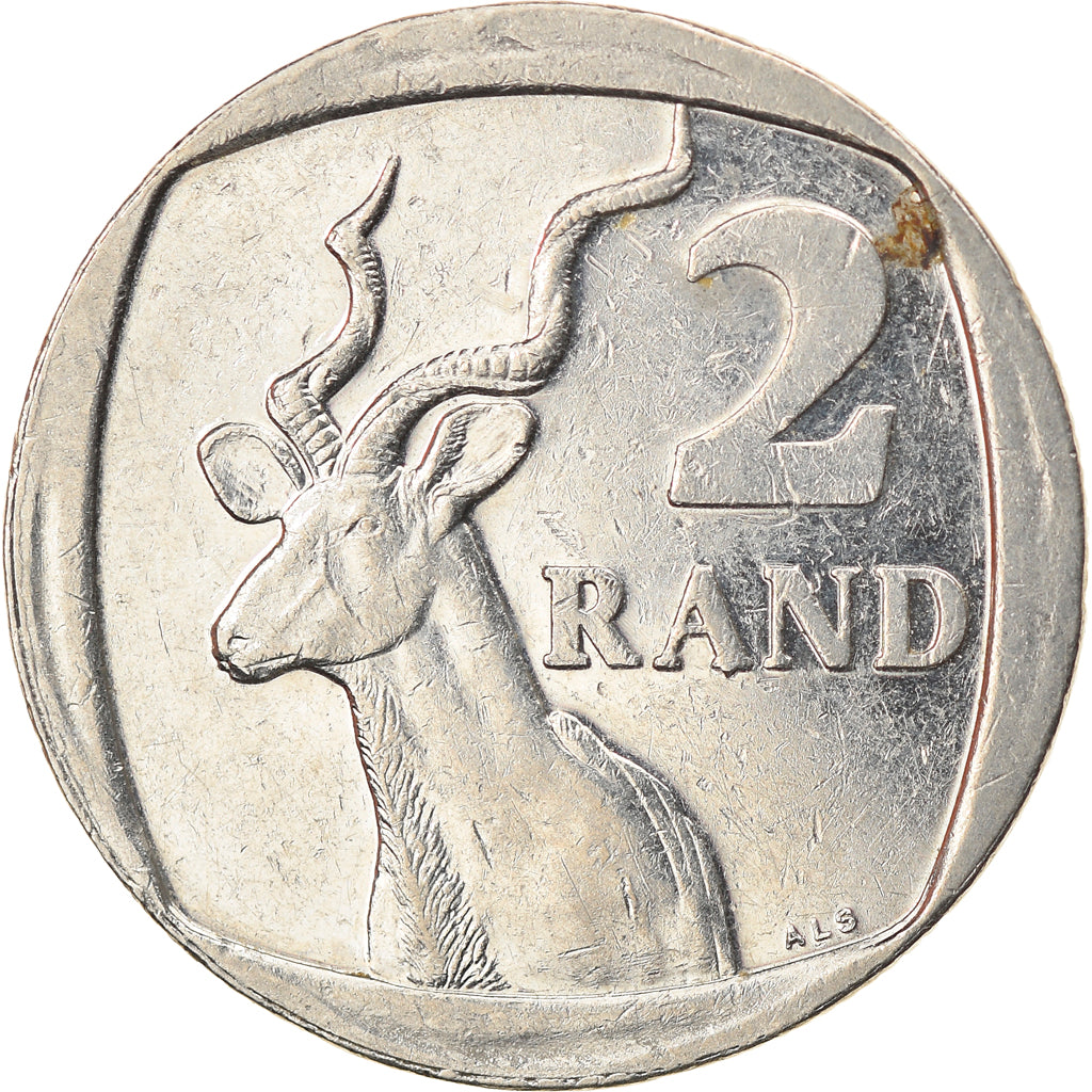 Monnaie, Afrique du Sud, 2 Rand, 1998, TTB, Nickel Plated Copper, KM:165
