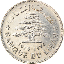 Monnaie, Lebanon, Livre, 1975, TTB, Nickel, KM:30