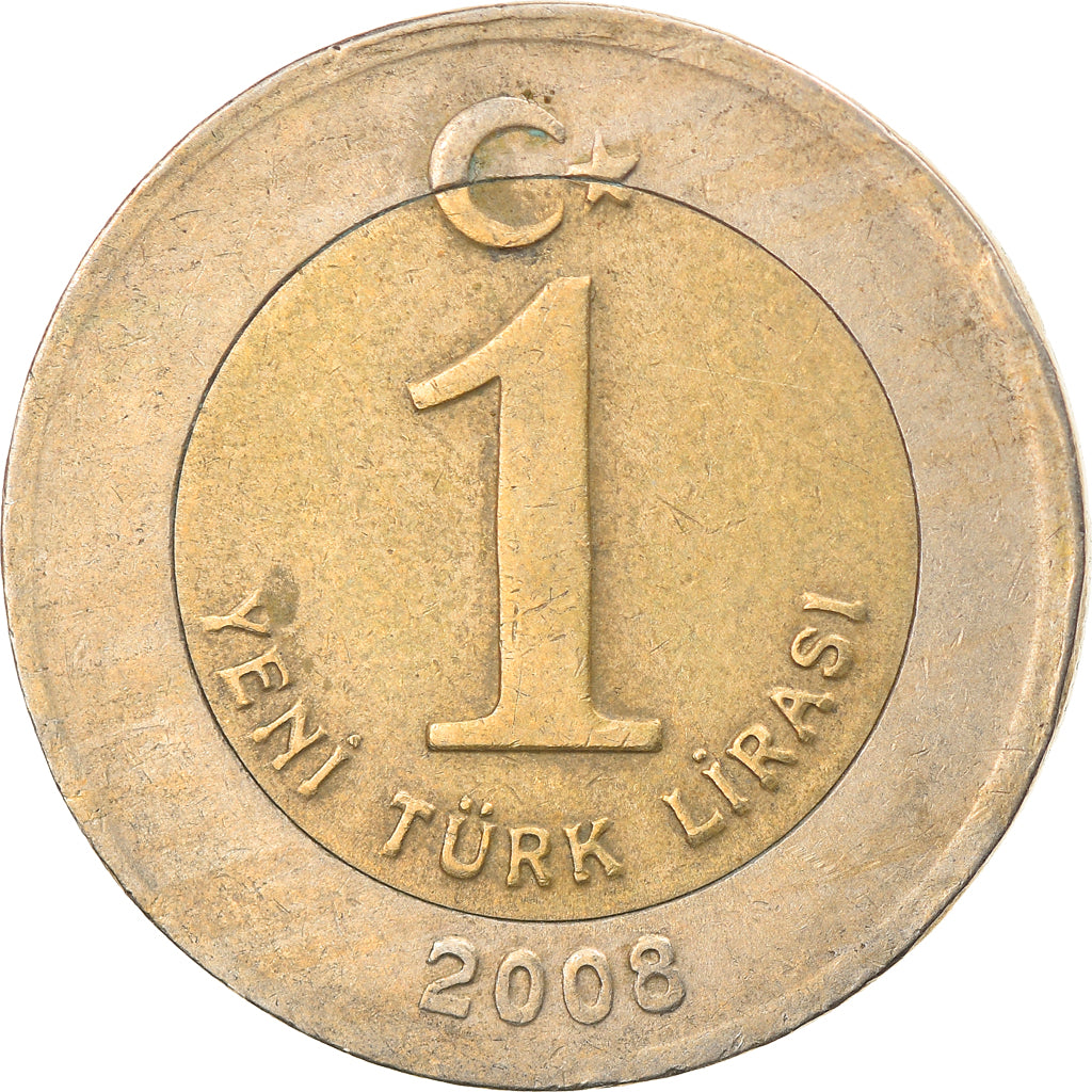 Monnaie, Turquie, New Lira, 2008, Istanbul, TB+, Bi-Metallic, KM:1169