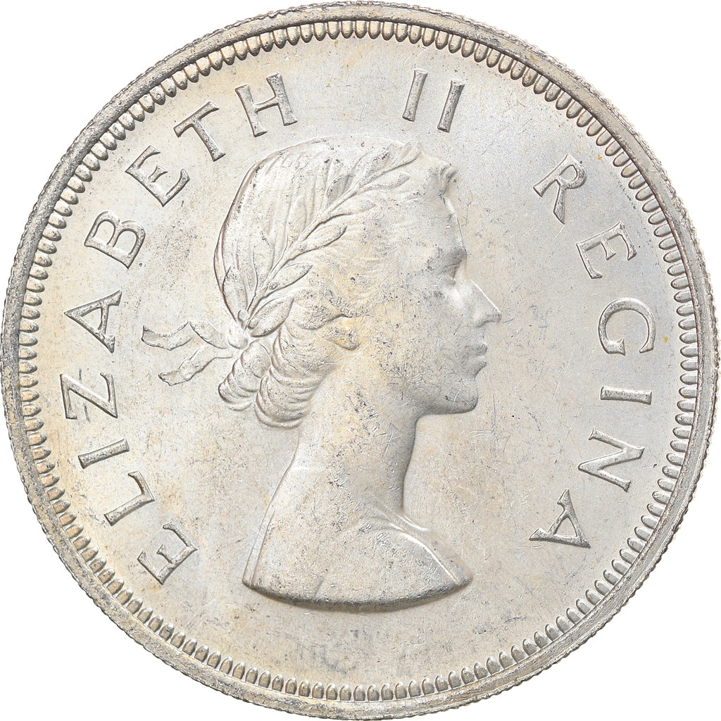 Coin, South Africa, Elizabeth II, 2-1/2 Shillings, 1960, AU(55-58), Silver