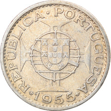 Coin, Mozambique, 20 Escudos, 1955, EF(40-45), Silver, KM:80