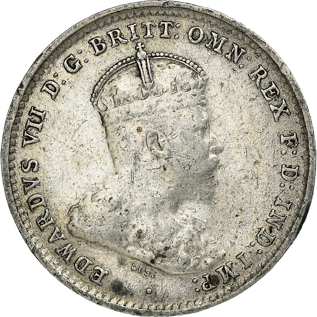 Coin, Great Britain, Edward VII, 3 Pence, 1910, EF(40-45), Silver, KM:797.2