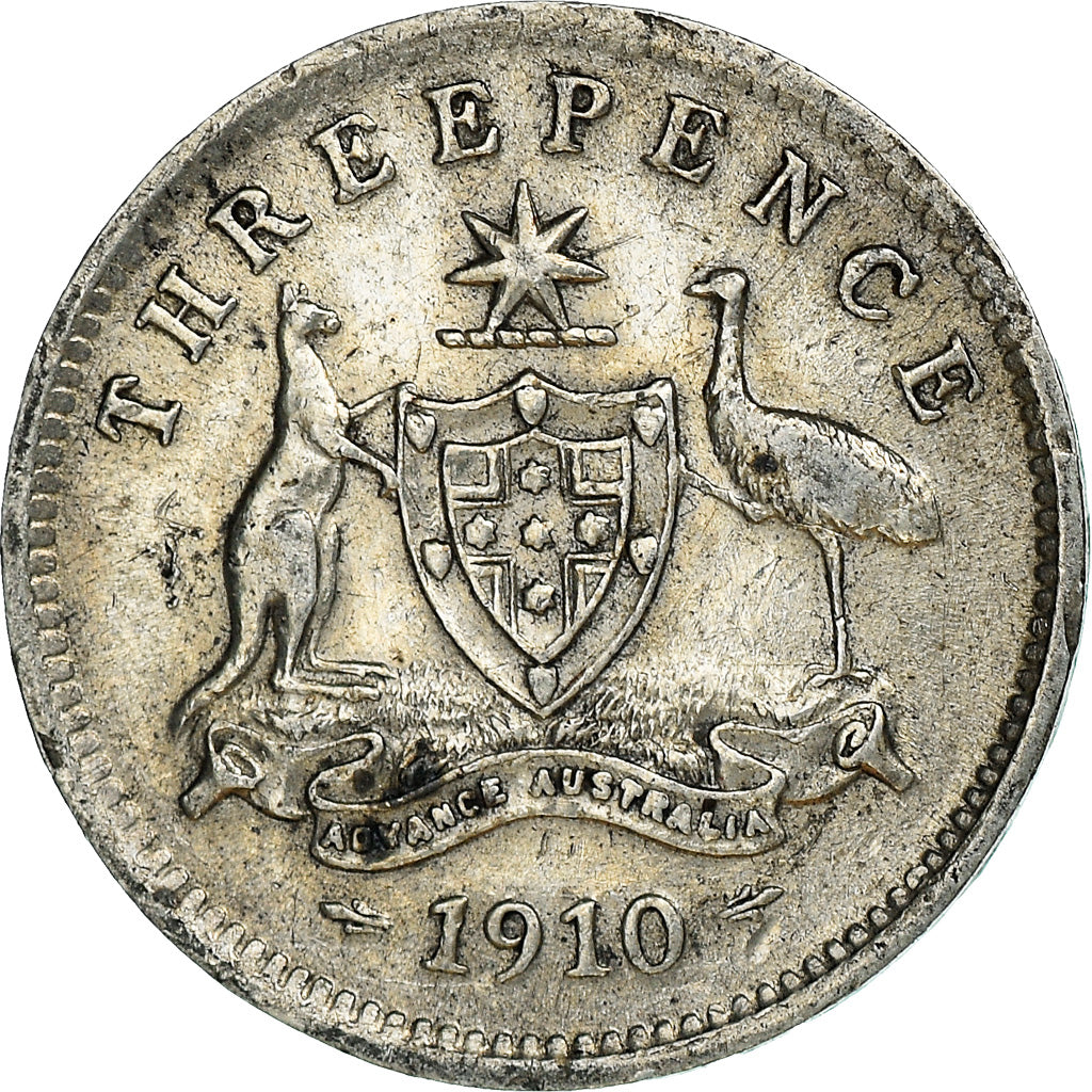 Coin, Great Britain, Edward VII, 3 Pence, 1910, EF(40-45), Silver, KM:797.2