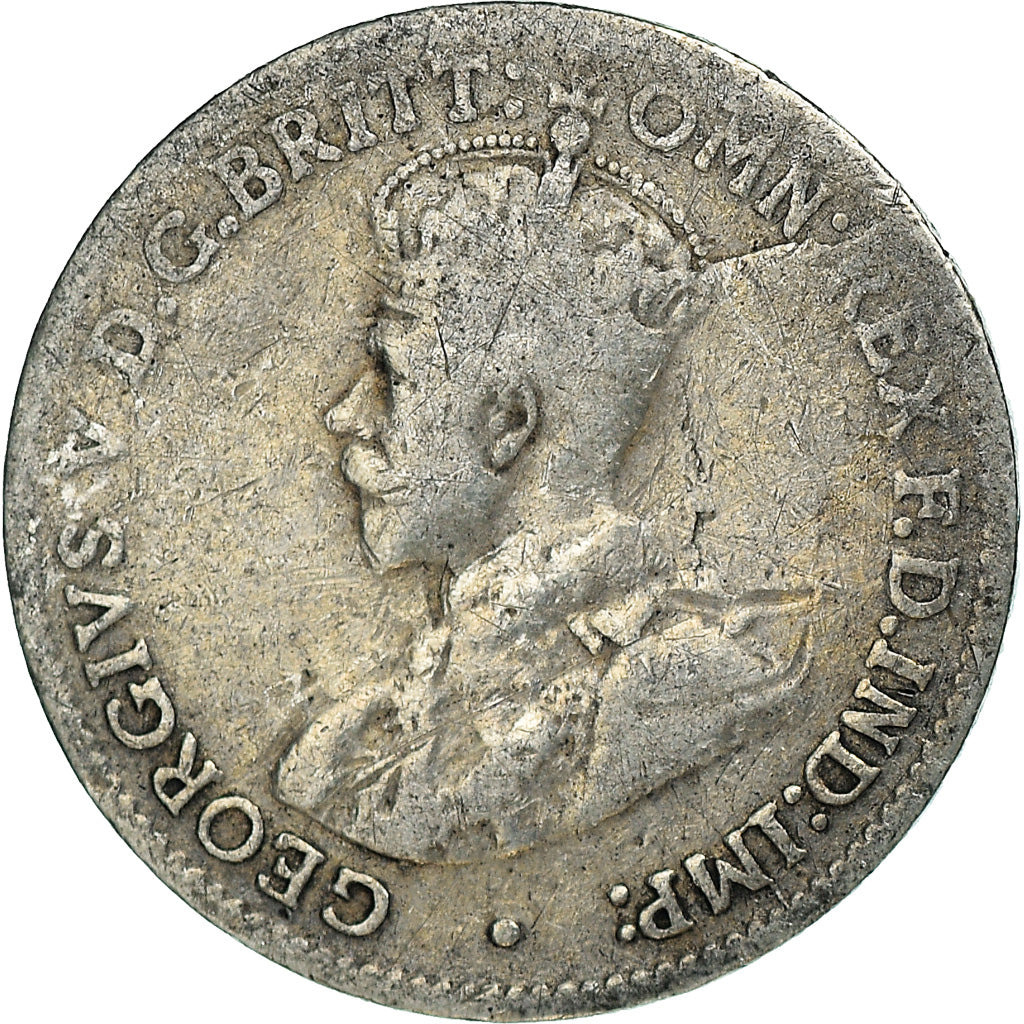 Coin, Australia, George V, Threepence, 1924, VF(30-35), Silver, KM:24