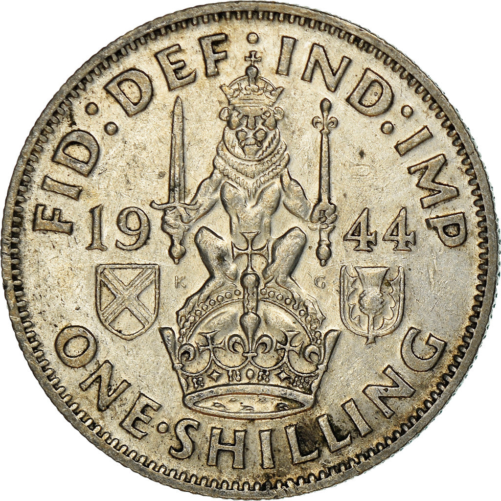 Coin, Great Britain, George VI, Shilling, 1944, EF(40-45), Silver, KM:854