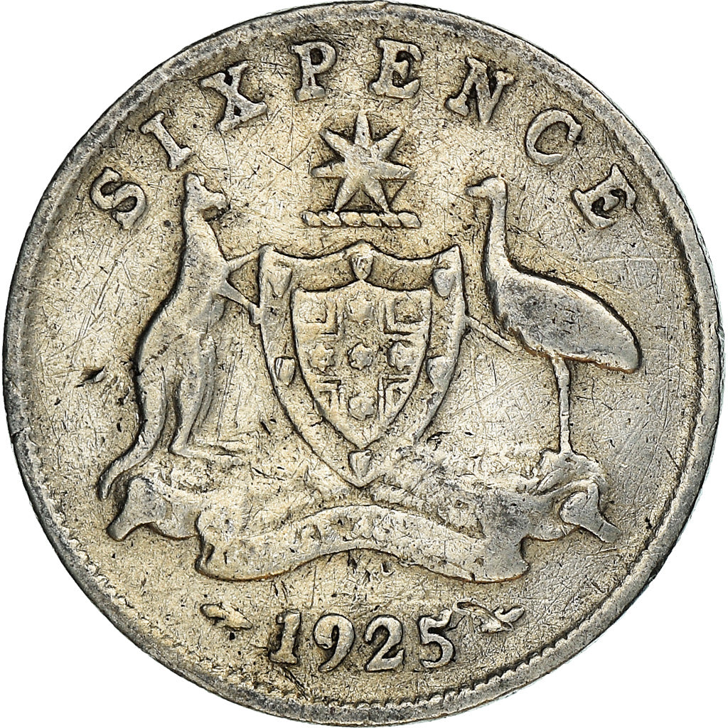 Münze, Großbritannien, George V, 6 Pence, 1925, SS, Silber, KM:815a.1