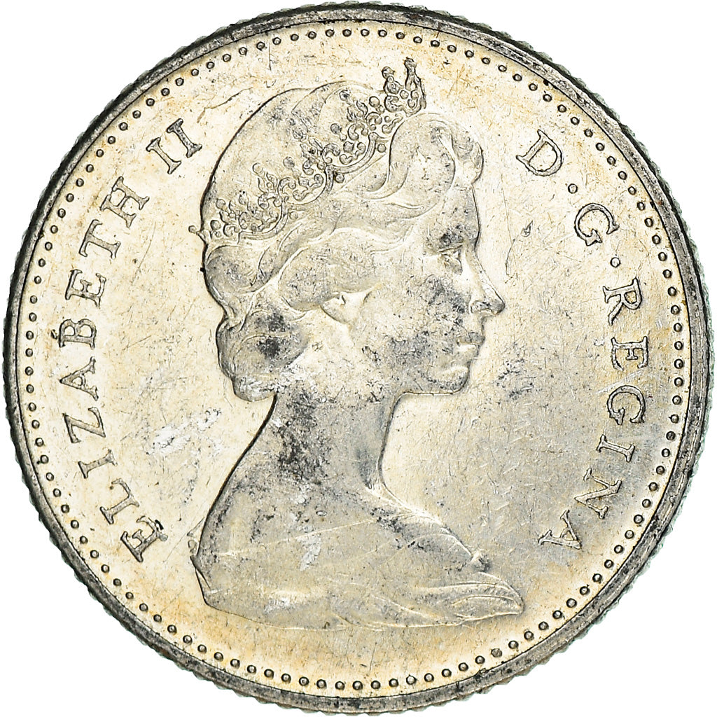Coin, Canada, Elizabeth II, 10 Cents, 1966, Royal Canadian Mint, Ottawa