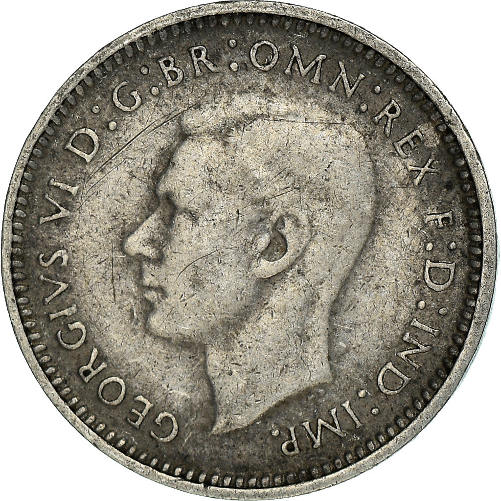Coin, Australia, George VI, Threepence, 1943, Melbourne, EF(40-45), Silver