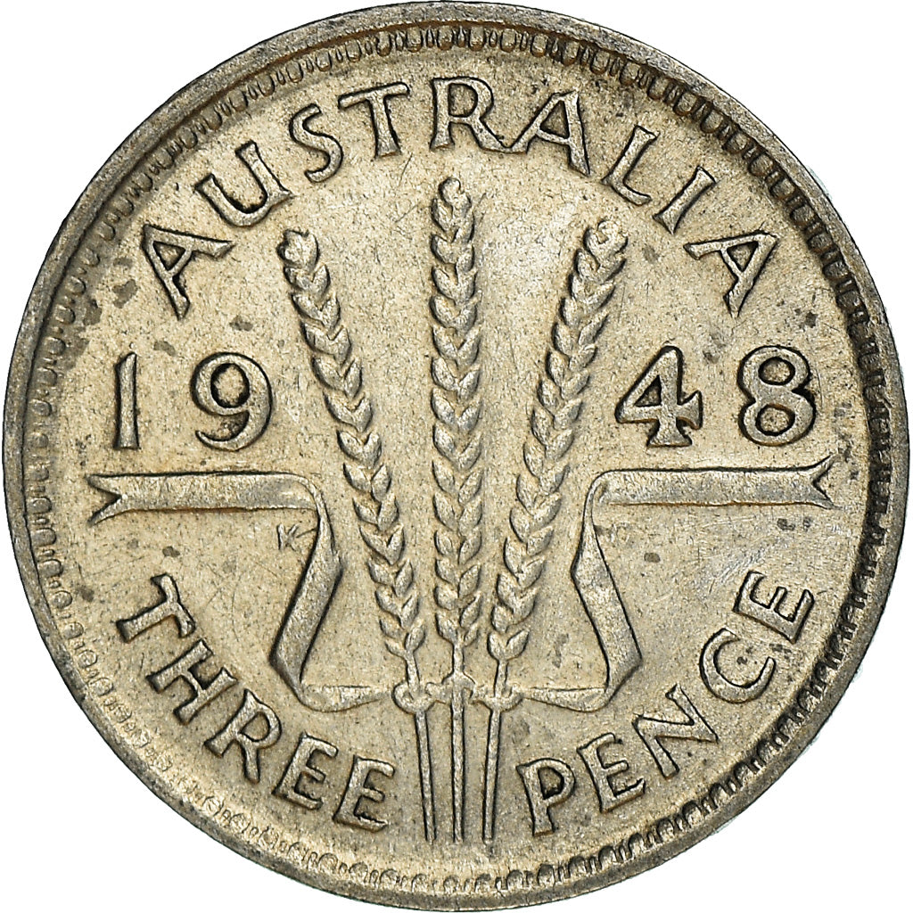 Coin, Australia, George VI, Threepence, 1948, Melbourne, AU(55-58), Silver