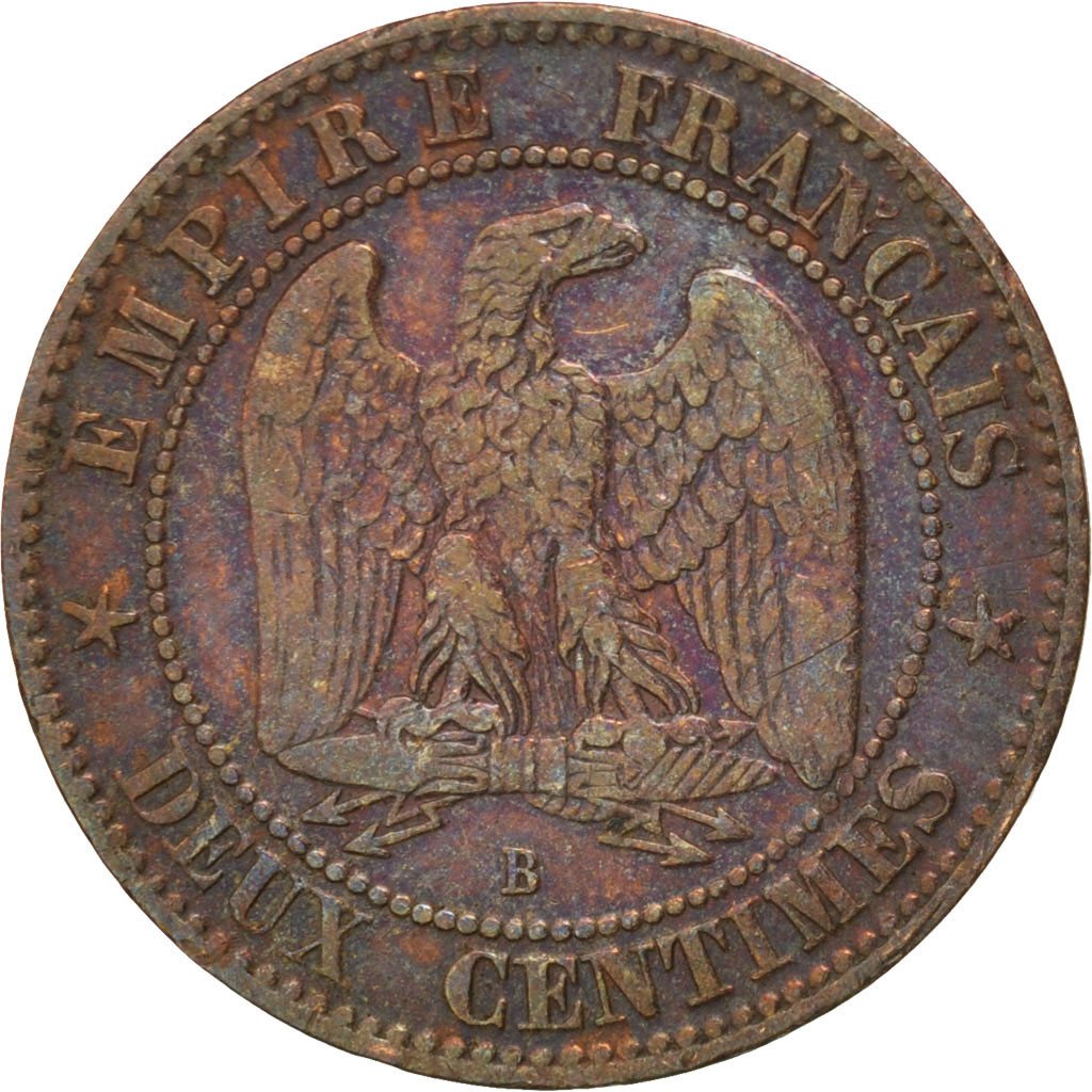 Second Empire, 2 Centimes Napoléon III, 1856 B, KM 776.2