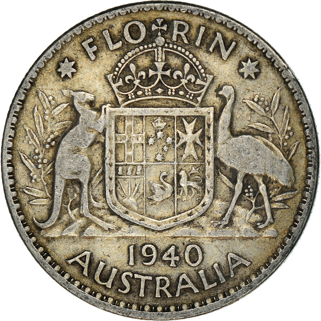 Coin, Australia, George VI, Florin, 1940, Melbourne, EF(40-45), Silver, KM:40