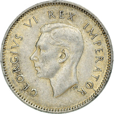 Münze, Südafrika, George VI, 3 Pence, 1946, SS, Silber, KM:26