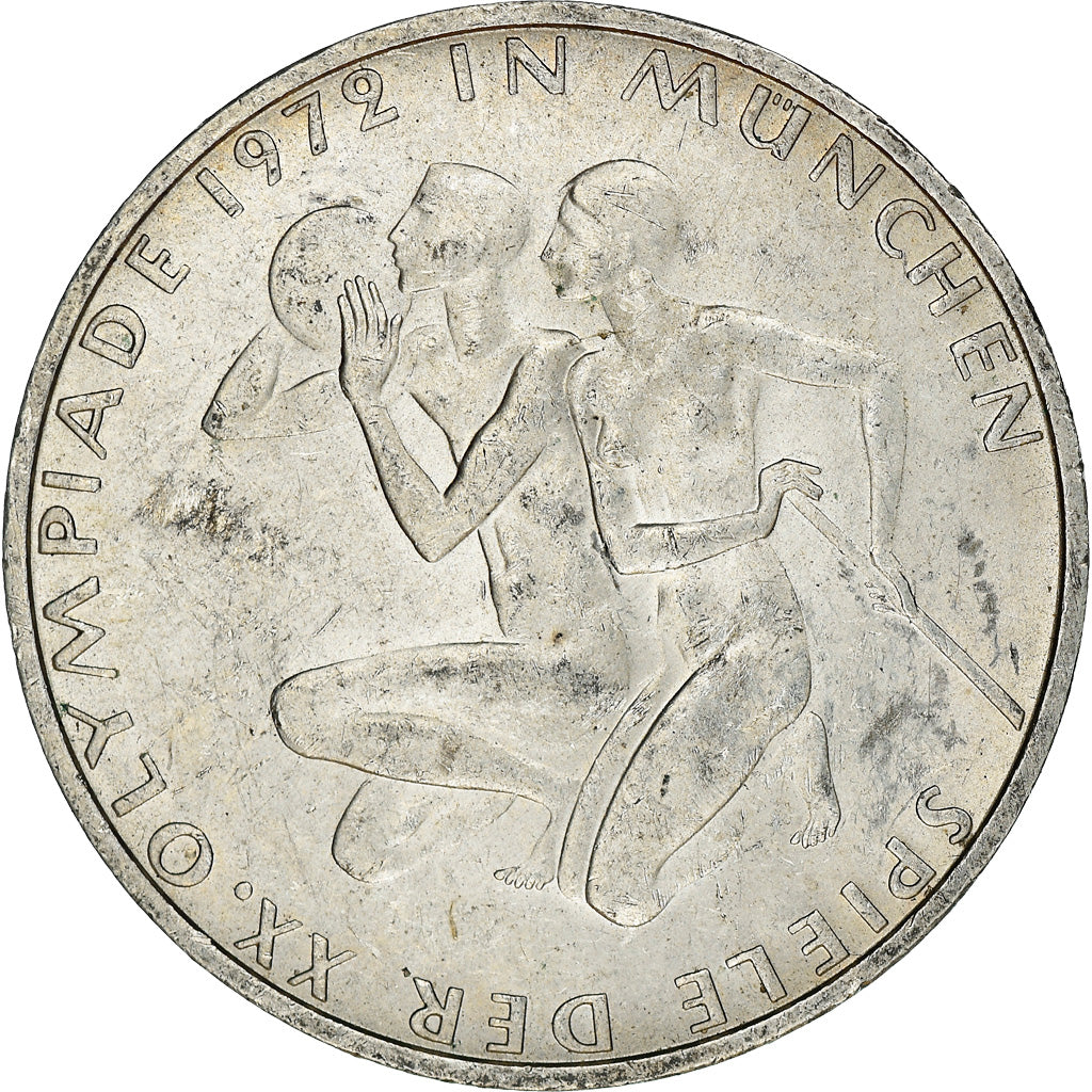 Monnaie, République fédérale allemande, 10 Mark, 1972, Munich, SUP, Argent