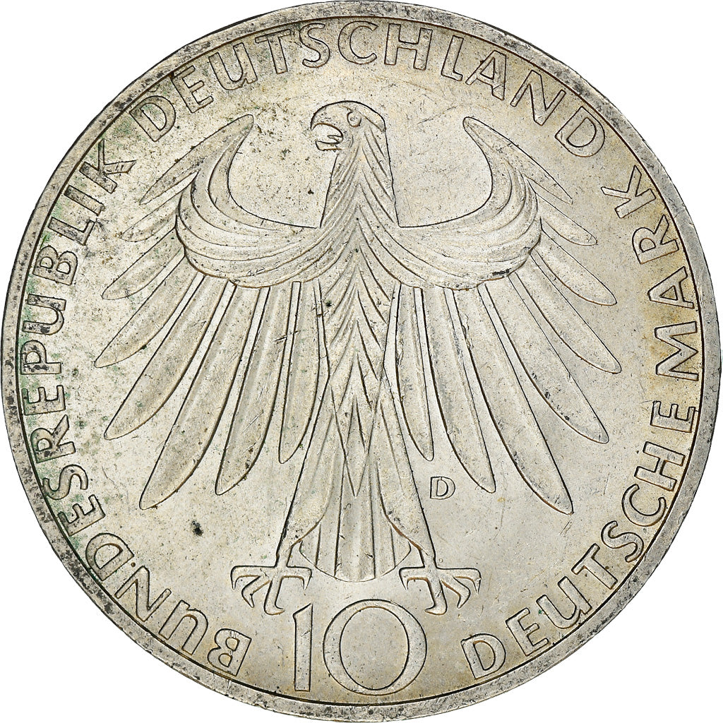 Monnaie, République fédérale allemande, 10 Mark, 1972, Munich, SUP, Argent